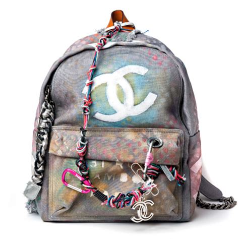 chanel graffiti backpack dhgate|authentic Chanel graffiti backpack.